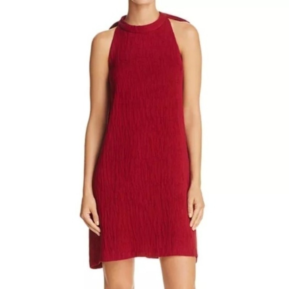Elliatt Unwrapped Bow Halter Dress Small Backless Sleeveless Party Cocktail Red - Picture 14 of 15